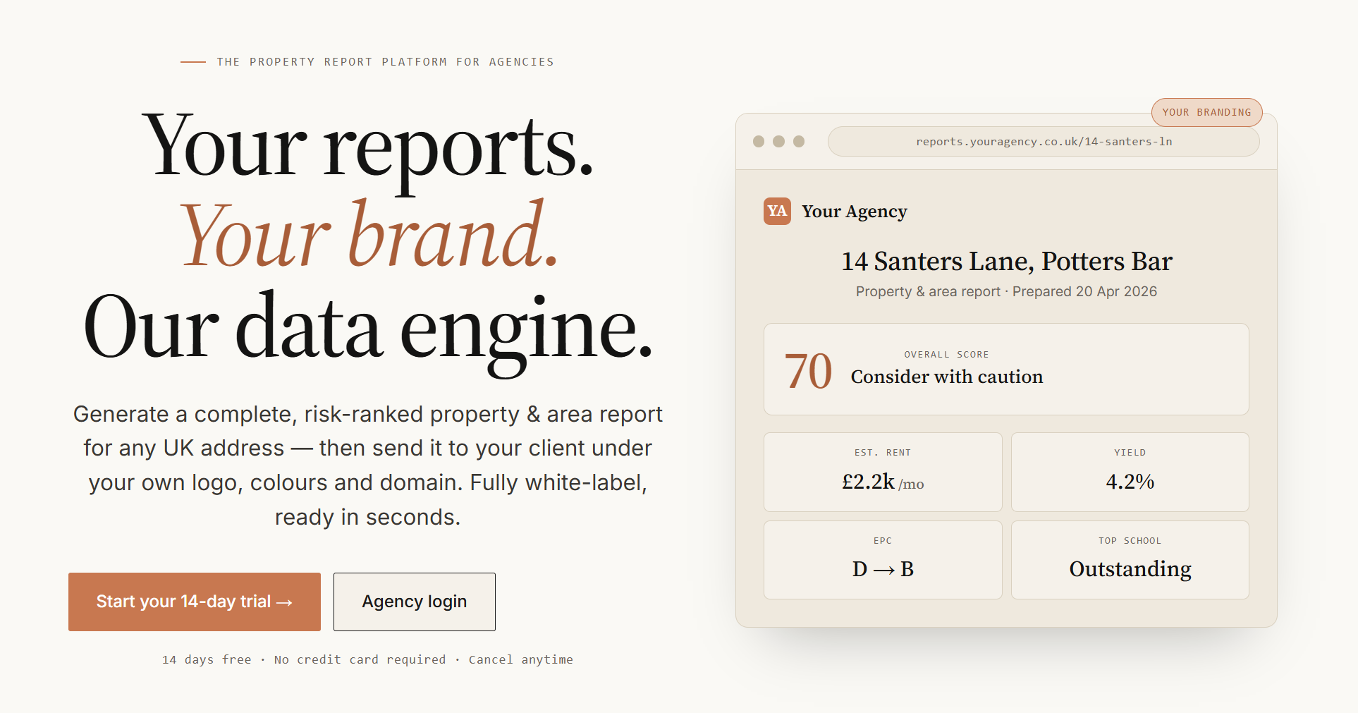 Now live: send white-label property reports under your own brand in 30 seconds